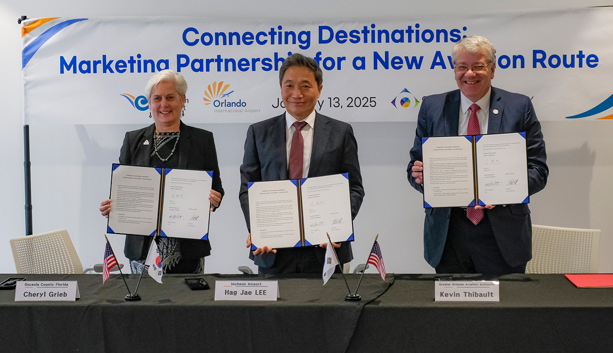 Agreement with Incheon Airport Lays Groundwork for Direct Flights from South Korea to MCO